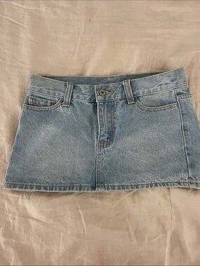 Brandy Melville Light Blue Denim Mini Skirt